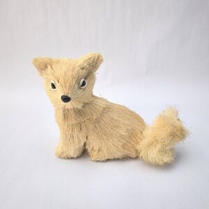 HANDMADE | Sisal Straw Fox Figurine Home Decor 5 In
